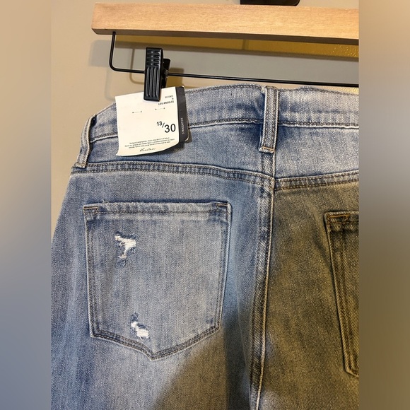 Kancan slightly distressed straight leg jeans size 13/30 NWT - Picture 6 of 8